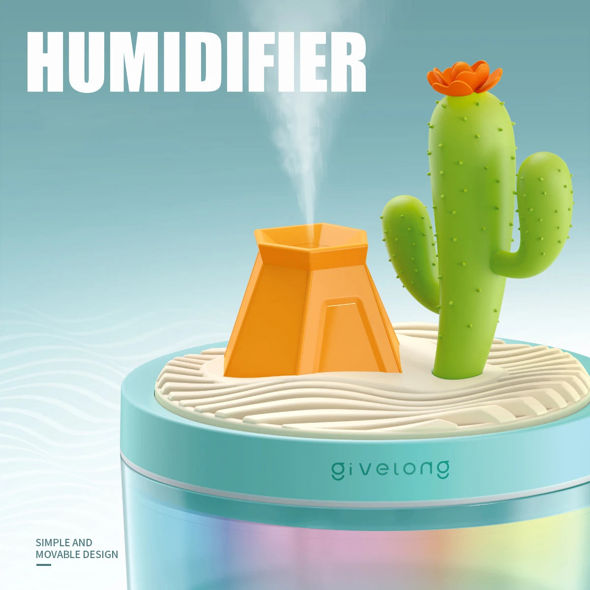 Landscape USB Humidifier: Compact, Silent Diffuser.