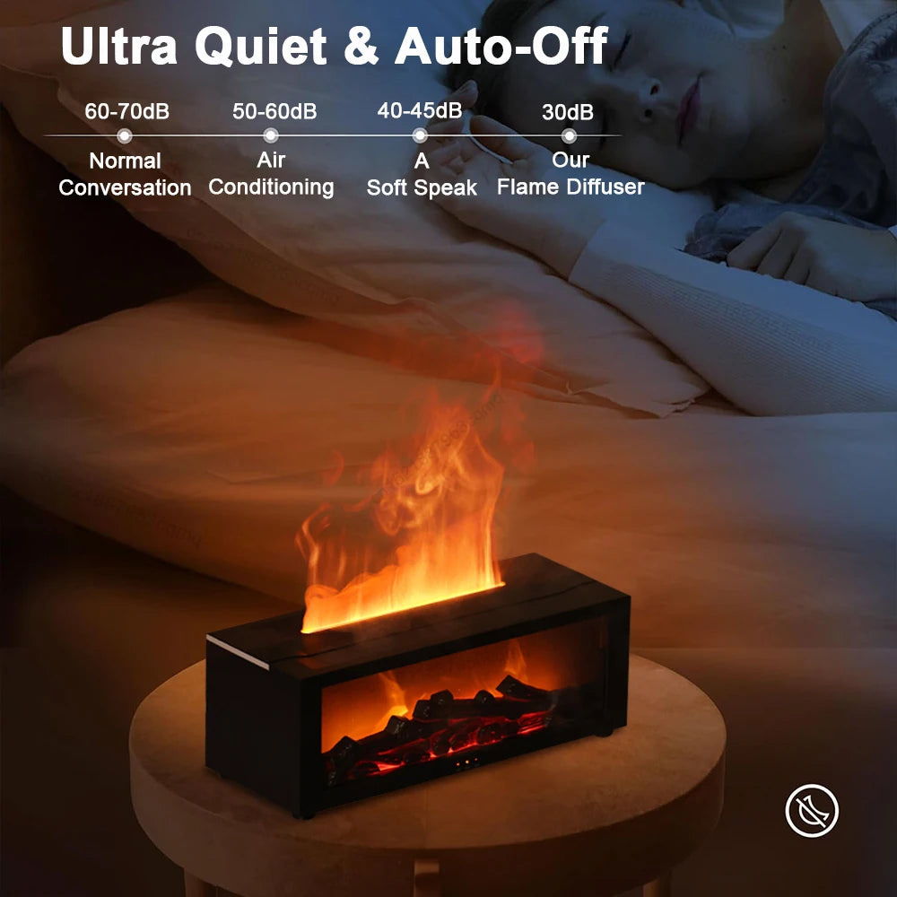 Flame LED Aroma Diffuser with Remote – Humidifier for Home.