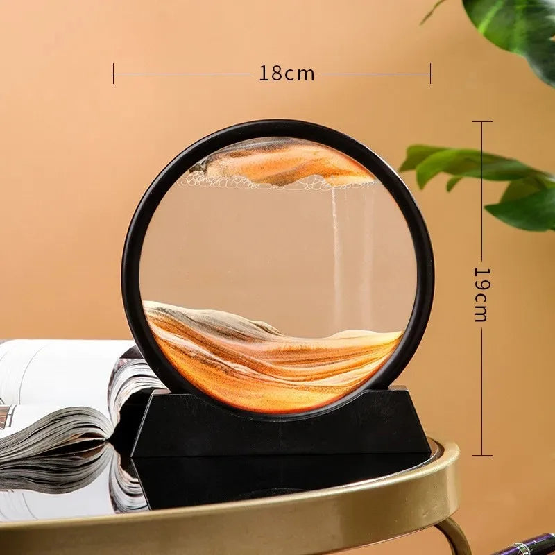 3D Sand Art Hourglass: Flowing Deep Sea Design