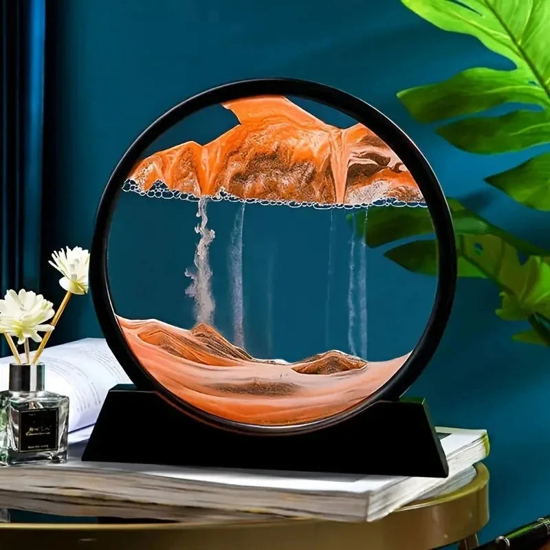 3D Sand Art Hourglass: Flowing Deep Sea Design