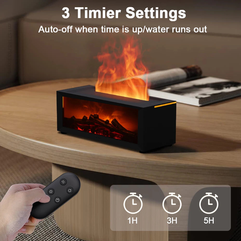 Flame LED Aroma Diffuser with Remote – Humidifier for Home.