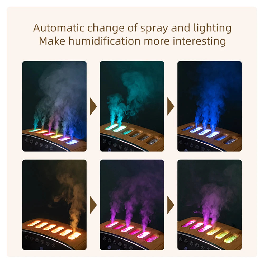 Ultrasonic Music Humidifier: Light & Timer.