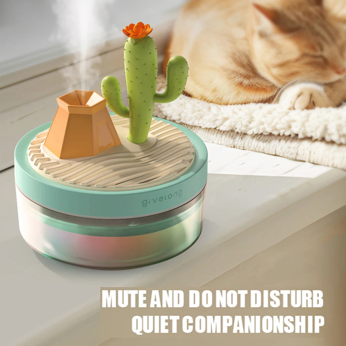 Landscape USB Humidifier: Compact, Silent Diffuser.