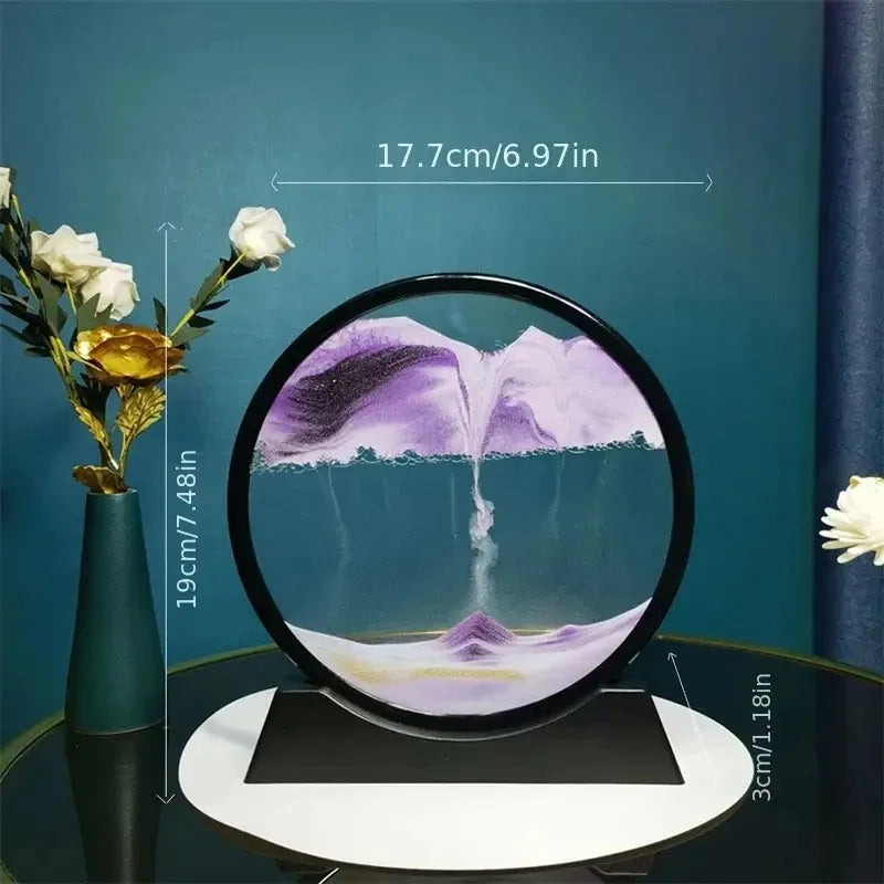 3D Sand Art Hourglass: Flowing Deep Sea Design