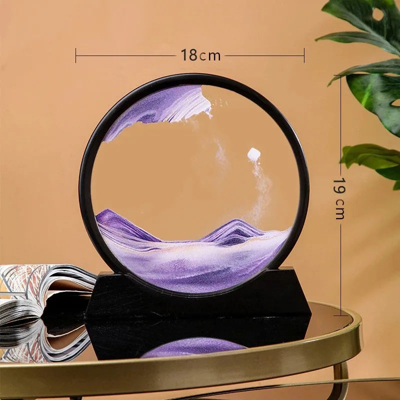 3D Sand Art Hourglass: Flowing Deep Sea Design