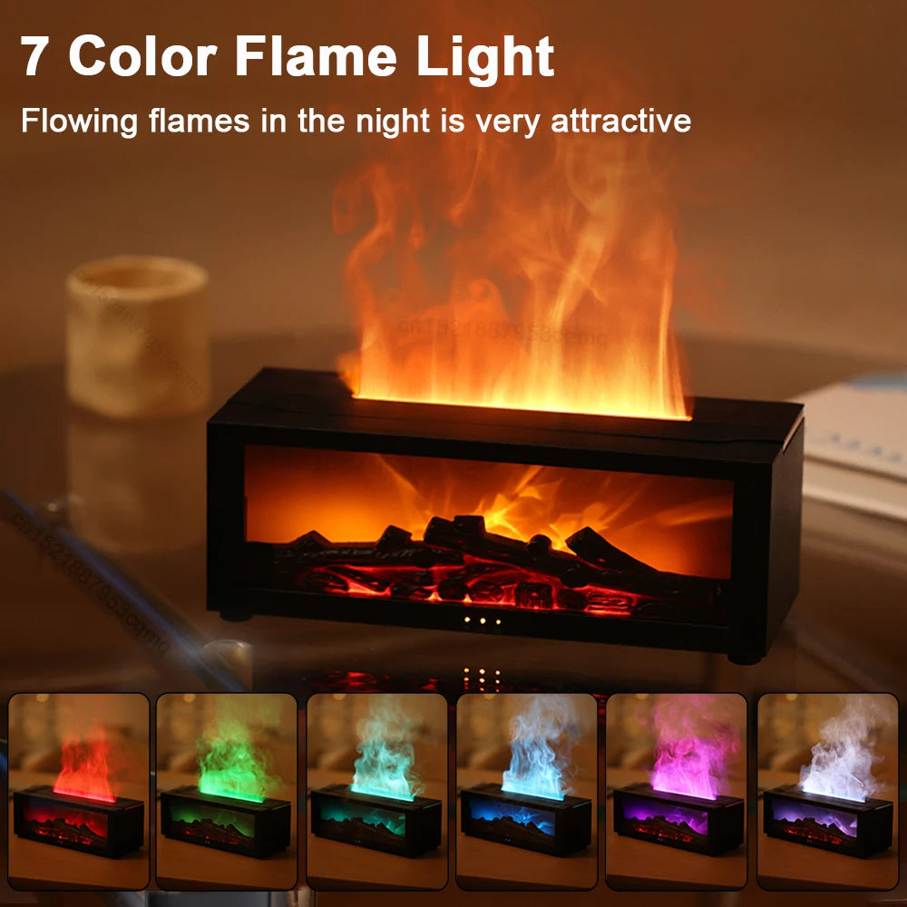 Flame LED Aroma Diffuser with Remote – Humidifier for Home.